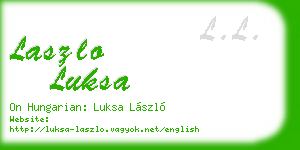 laszlo luksa business card