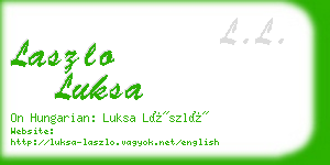 laszlo luksa business card